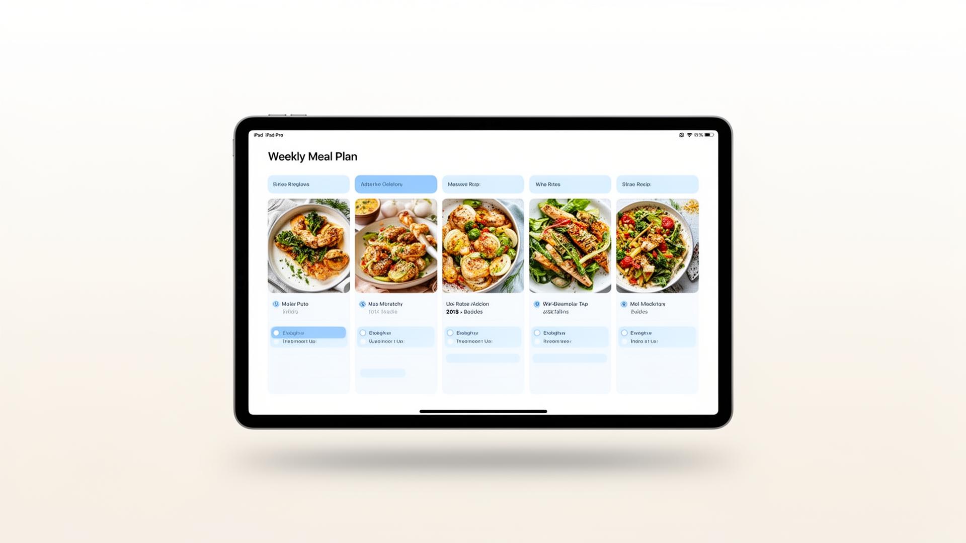 Plan semanal en iPad